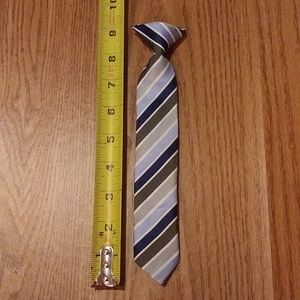 💣2 for$15 Blue Striped Clip-on tie for boys 2t-4t